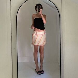 RipCurl Vintage Y2K Sunseeker Mini Skirt in Peach NWT Size 7